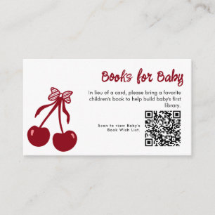 D'accompagnement Livres pour bébé Carte bébé Cerise Baby Shower Lis