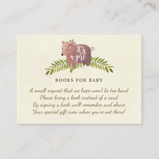 D'accompagnement livres pour bébé carte de demande de livre mignon  (Devant)