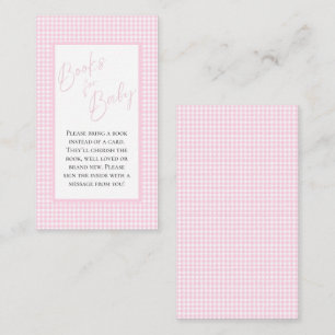 D'accompagnement Livres pour bébé rose En vichy carte de boîtier