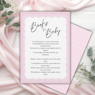 D'accompagnement Livres pour bébé rose En vichy carte de boîtier