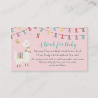 D'accompagnement Llama Apportez Une Carte Baby shower Livre Rose