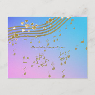 D'accompagnement Love Songs Carte de réception Bat mitzvah