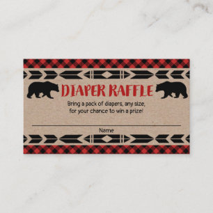 D'accompagnement Lumberjack ours garçon baby shower carte de tombol