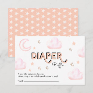 D'accompagnement Lune et Étoiles Carte de fermeture pour Baby Sho