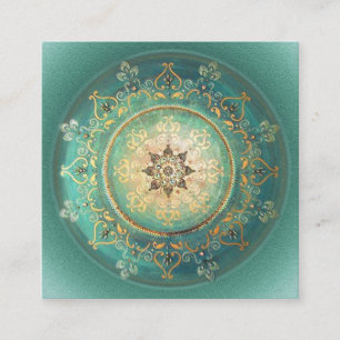 D'accompagnement Mandala Turquoise - Carte d'Enclosure, Félicitatio