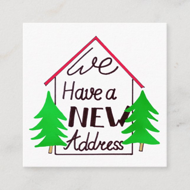 D'accompagnement Manutention Nouvelle adresse carte de noël (Devant)