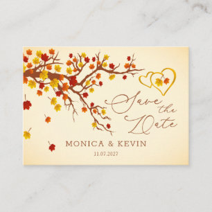 D'accompagnement Maple Feuille Hearts Enregistrer la carte de ferme