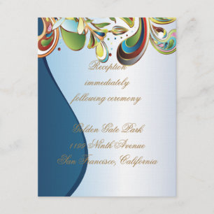 D'accompagnement Mardi Gras Bleu Mariage Réception Insertion Carte