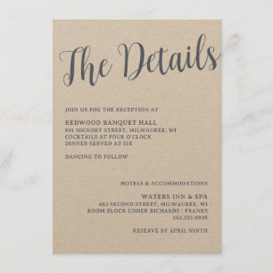 D'accompagnement Mariage de porte-pêche Carte de boîtier Kraft