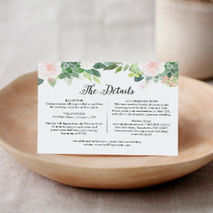 D'accompagnement MARIAGE DEVON Succulent Détails Carte de boîtier