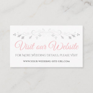 D'accompagnement Mariage élégant rose et gris Visitez notre carte d