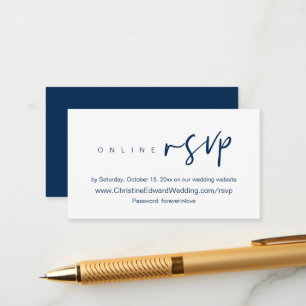 D'accompagnement Mariage invite RSVP en ligne, Site Enfermé Carte