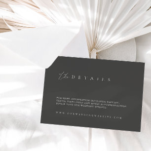 D'accompagnement Mariage moderne Dusty Grey Détails Carte de boîtie