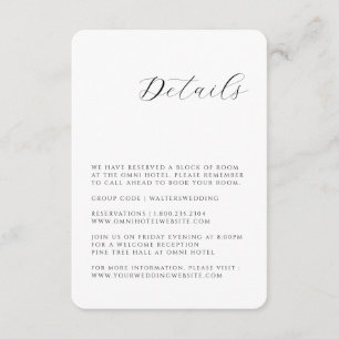 D'accompagnement Mariage noir et blanc Détails Carte de boîtier
