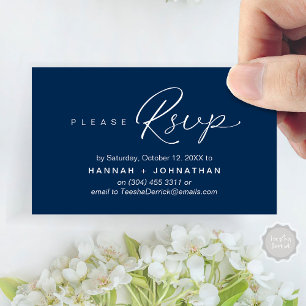 D'accompagnement Mariage romantique moderne invite RSVP carte de ra
