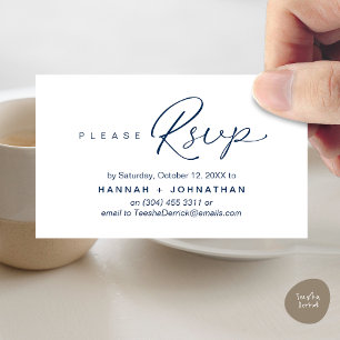 D'accompagnement Mariage romantique moderne invite RSVP carte de ra