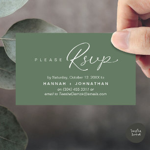 D'accompagnement Mariage romantique moderne invite RSVP carte de ra