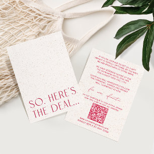 D'accompagnement Mini Magenta Mariage Détails Carte RSVP QR Code