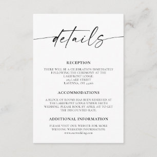 D'accompagnement Mini-Script Mariage Détails Carte de boîtier