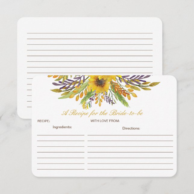 D'accompagnement Modifiable une recette pour la carte de future mar (Devant / Derrière)