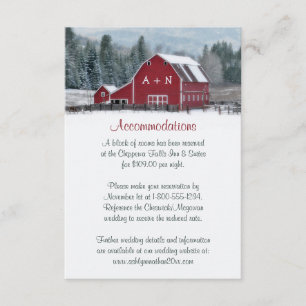 D'accompagnement Monogramme Grange rouge en hiver carte de clôture 