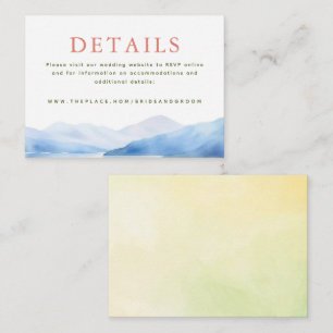 D'accompagnement Montagnes Détails Mariage Carte de petit boîtier