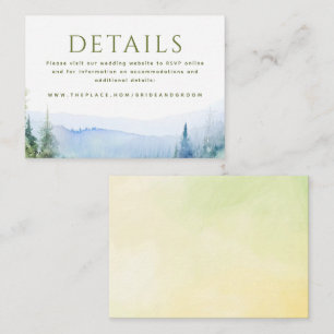 D'accompagnement Montagnes Détails Mariage Carte de petit boîtier