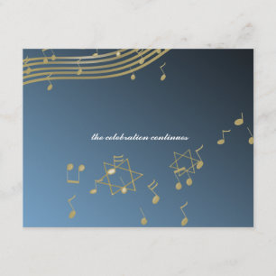 D'accompagnement Music Bar Mitzvah / Carte Réception