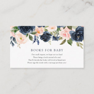 D'accompagnement Navy et Blush Floral Livres pour Baby insert carte