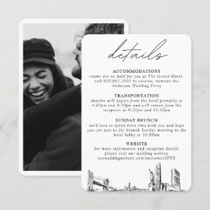 D'accompagnement New York City Mariage Détails Carte de boîtier