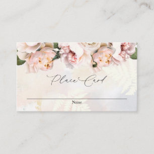 D'accompagnement Nom du Mariage floral rose pâle Carte Place