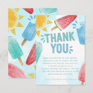 D'accompagnement Note de Carte de remerciements Popsicle