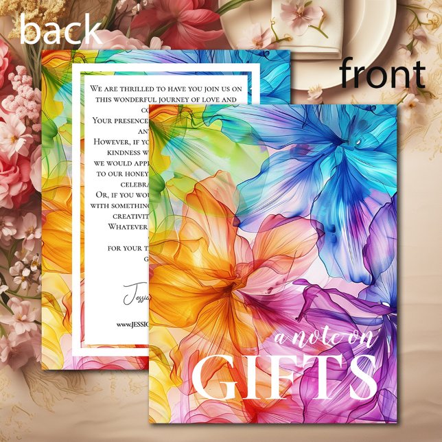 D'accompagnement Note sur la carte cadeau Ethereal Bloom (Note on gifts card Ethereal Bloom)