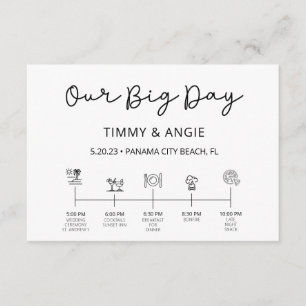 D'accompagnement Notre Grand Jour carte de présentation de Timmy & 