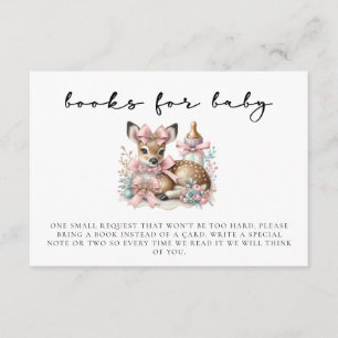 D'accompagnement Oh cerf rousse rose fille baby shower carte de boî