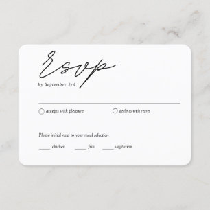 D'accompagnement Option de repas RSVP traditionnelle Carte RSVP min