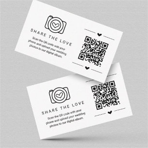 D'accompagnement Partagez la carte d'album photo numérique Love QR 