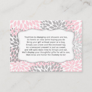 D'accompagnement Pas de baby shower d'emballage carte d'insertion, 