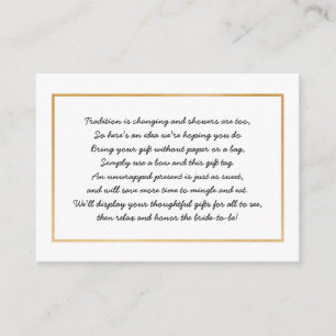 D'accompagnement Pas d'emballage carte d'insertion de douche nuptia