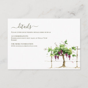 D'accompagnement Paso Robles Vineyard Vineyard Carte Mariage Enclôt