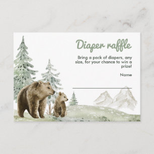 D'accompagnement Petite carte de baby shower de forêt d'ours-bébé s