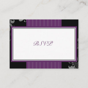 D'accompagnement Petite carte de réponse RSVP de mariage violet