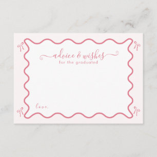 D'accompagnement Pink Bow Graduation Party - Conseils & Voeux Carte