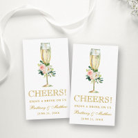Pink Floral Mariage Réception Boire Carte Billet