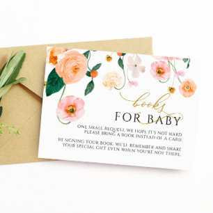 D'accompagnement Pink Poppy Floral Books Demande Carte