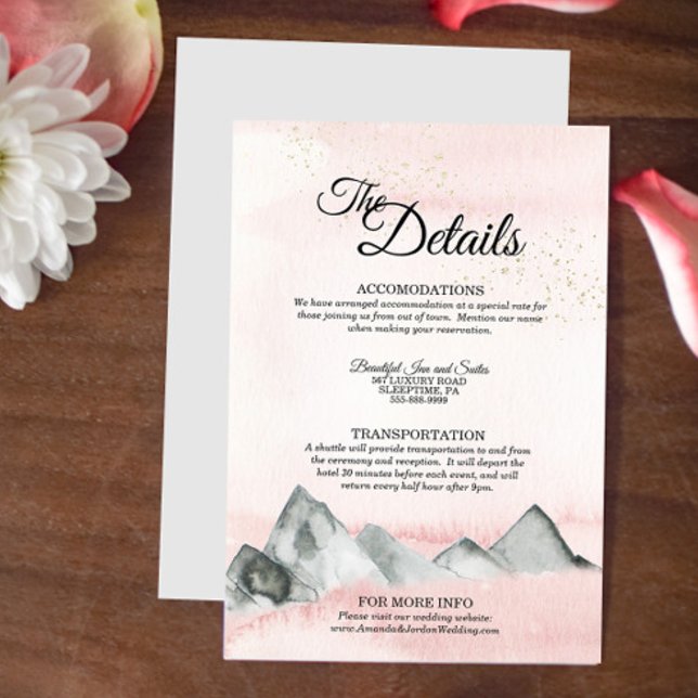 D'accompagnement Pink Sunrise Mountain Détails Carte du boîtier (Créateur téléchargé)