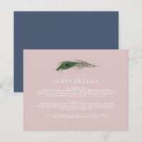 Présentation du paon | Carte d'invité de mariage e