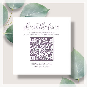 D'accompagnement QR Code Partager La Carte De Boîtier Aimant Blanc 