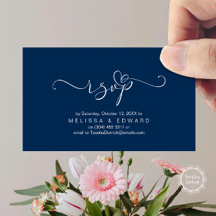 D'accompagnement Romantique Mariage RSVP Diner Carte d'invitation