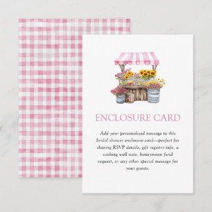 D'accompagnement Rose à carreaux frais du marché Carte de pochette 
